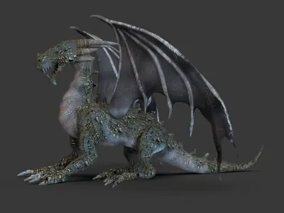 Dragon Low-poly 3D model 7