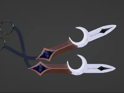 Moon Blade Free low-poly 3D model