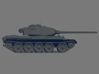 T 44 Tank 3D model