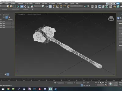 Fantasy Lion Hammer  Low-poly 3D model