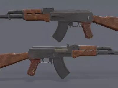 AK-47 Game Ready Low Poly Low-poly 3D model