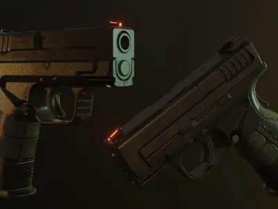 Pistol Gun Xd 3D model