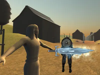 Ice Sword Low-poly 3D model purchase