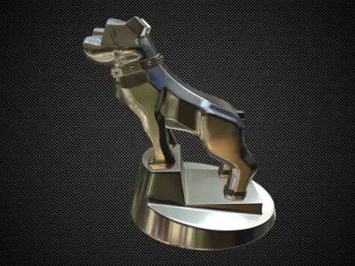 bulldog hood ornament  3D model