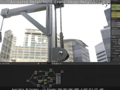Metal Hand Crane collection 3D Model Pack