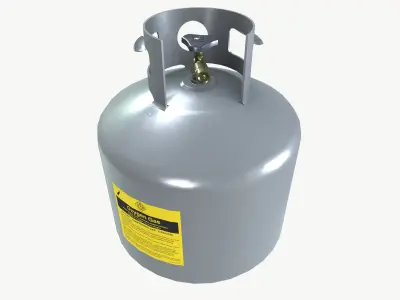 Oxygen Gas Tank Low-poly 3D model