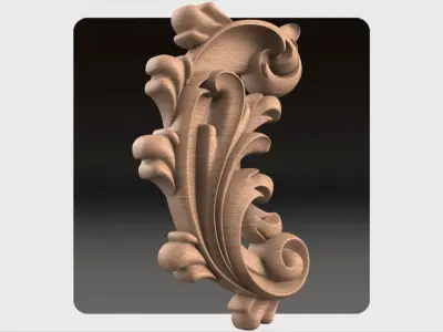 Carved decor ornament for cnc 01 3D model purchase