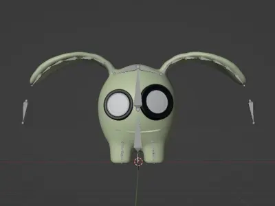 Long ears Low-poly 3D model