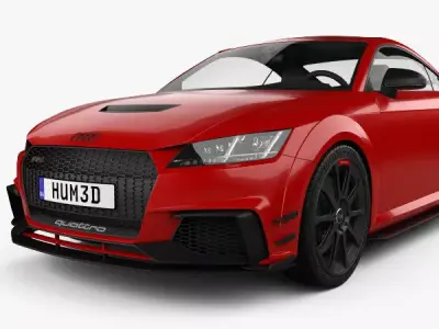 Professional Audi TT RS  Model with Custom Aero Kit 3D model