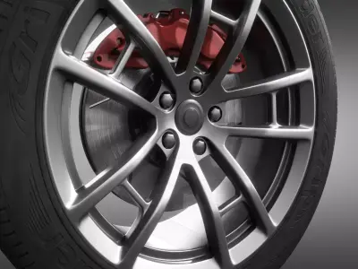 Car wheel 3D model 9