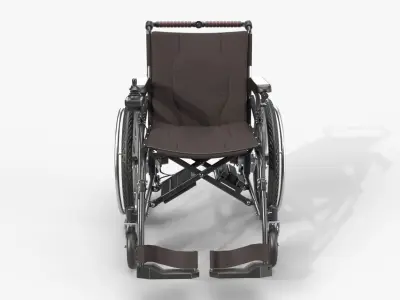 Hybrid power and manual wheelchair 3D model
