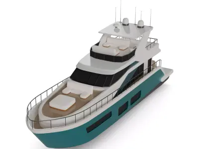 Electric Motorboat 3D model