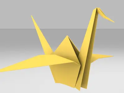 Origami Crane 3D model