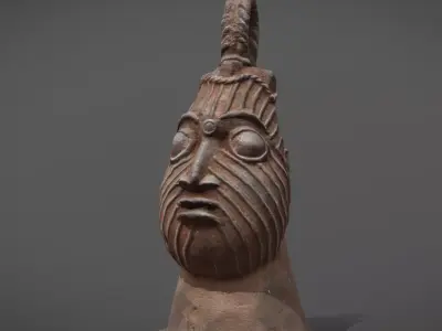 Lower Niger IgboUkwu Bronze Bell Low-poly 3D model