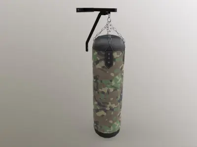 PBR Gym Punching Bag Low-poly 3D model