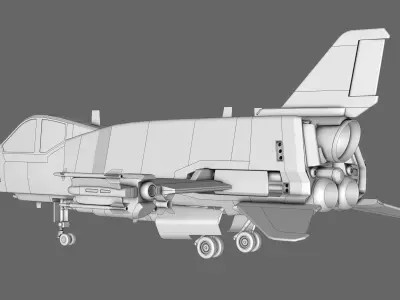 Sci-Fi Starfighter 3D model