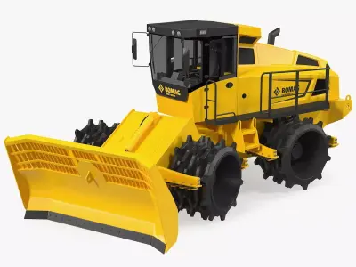 Bomag BC 473 RB5 Refuse Compactor Rigged 3D model