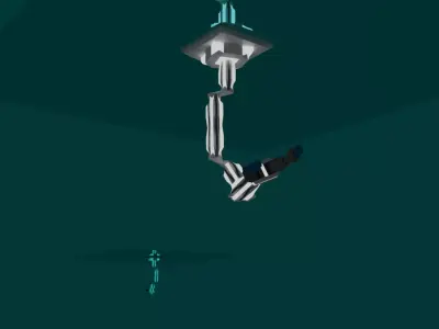 Robot arm grabber Free low-poly 3D model