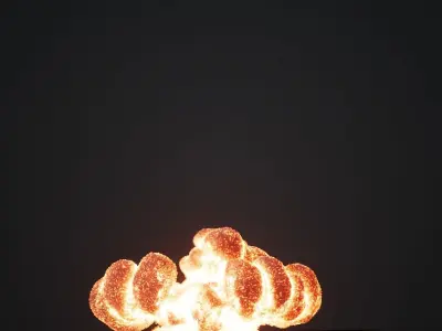 Animated Gasoline Explosion 8 3D model