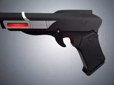 Retro Gun Free 3D model