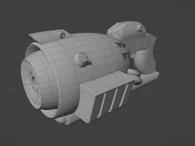 Stylized Blaster Low-poly 3D model