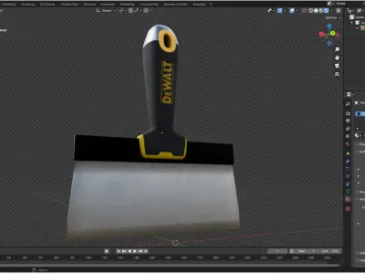 Dewalt drywall knife tool 8inch Low-poly 3D model