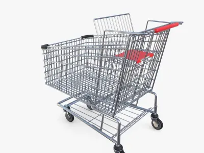 Shopping cart v8 3D model