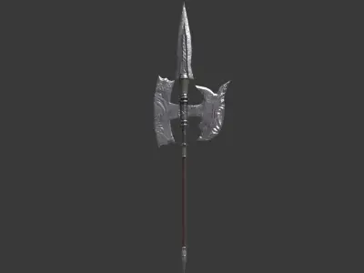 Medieval Halberd Low-poly 3D model purchase