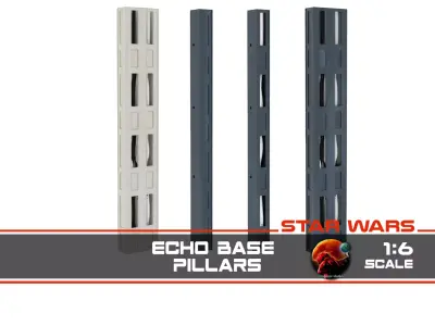 Echo Base pillars 1-6 scale Hottoys 3D print model
