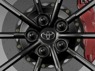 Toyota 86 G wheel 3D model