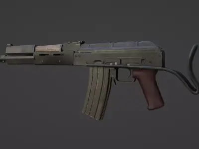 Scifi AK Low-poly 3D model