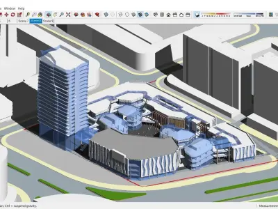 Sketchup Commercial Office Complex 249 3D model