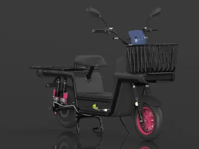 EOX E4 Plus Low Speed Electric Loader Scooter Non RTO Low-poly 3D model