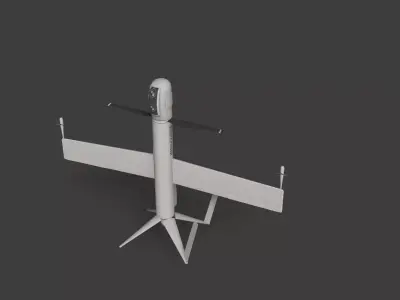 Flexrotor Hovers Drone Low-poly 3D model