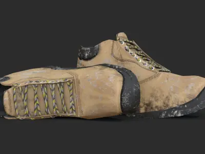 Safety Shoes Low-poly 3D model