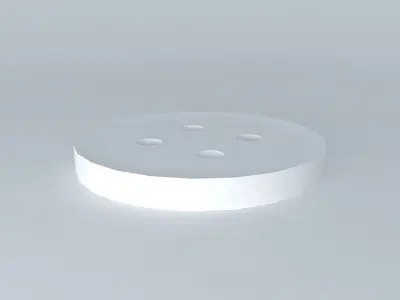 Button plate with holes Free 3D model