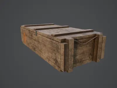 Sealed Ammunition Box Low-poly 3D model