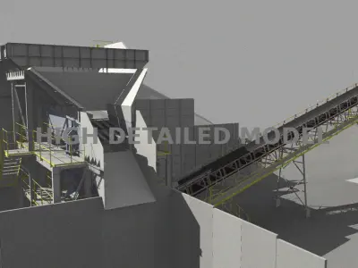 Mining plant for presentations and animations  3D model