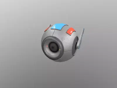 Sci-Fi Drone Low-poly 3D model 2