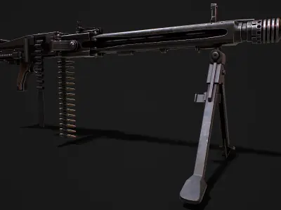 MG 42 3d model Low-poly 3D model