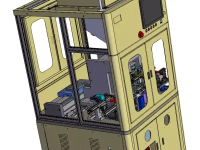 Pallet press with conveyor belt 3D model