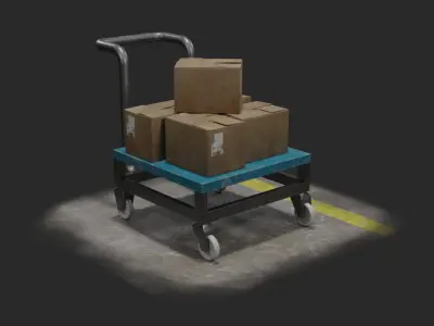Goods Delivery Low-poly 3D model