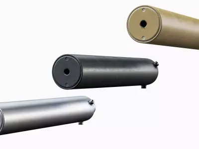 Silencer AR 15 HEL E4A Low-poly 3D model