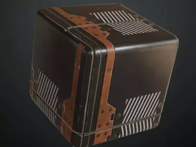 Sci-Fi Tech Panel Metal Plate PBR Seamless Texture
