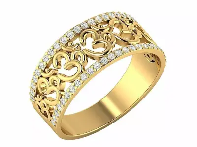 Om Diamond Ring 3D print model purchase