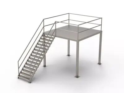 Industrial stairs  3D model