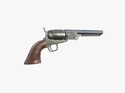 Colt Navy 1851 Low-poly 3D model