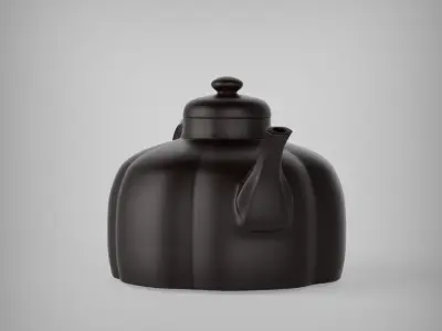 Chinese Classic  Purple Sand Clay Teapot 2  with PBR materials 3D model