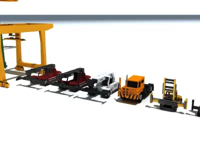 heavy vehicle lowpoly model 3D model