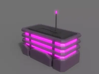 PBR Sci-Fi Building A06 Low-poly 3D model